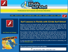 Tablet Screenshot of ezridesurfschool.com